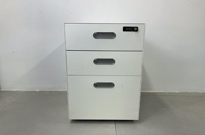 世楷Steelcase二手鋼制小推柜活動柜可移動三抽柜